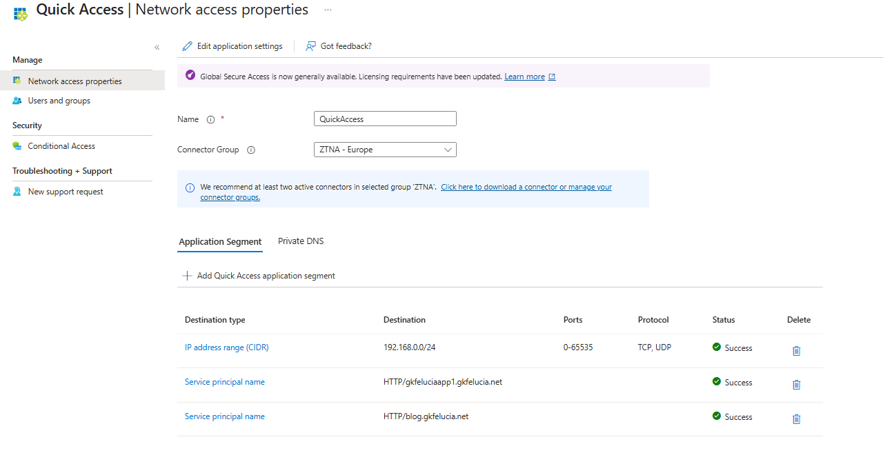 Picture 4: SPNs in the Quick Access app