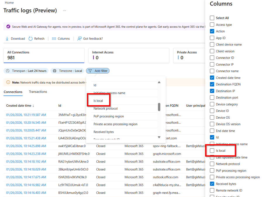 Picture 14: ILA in Traffic Logs