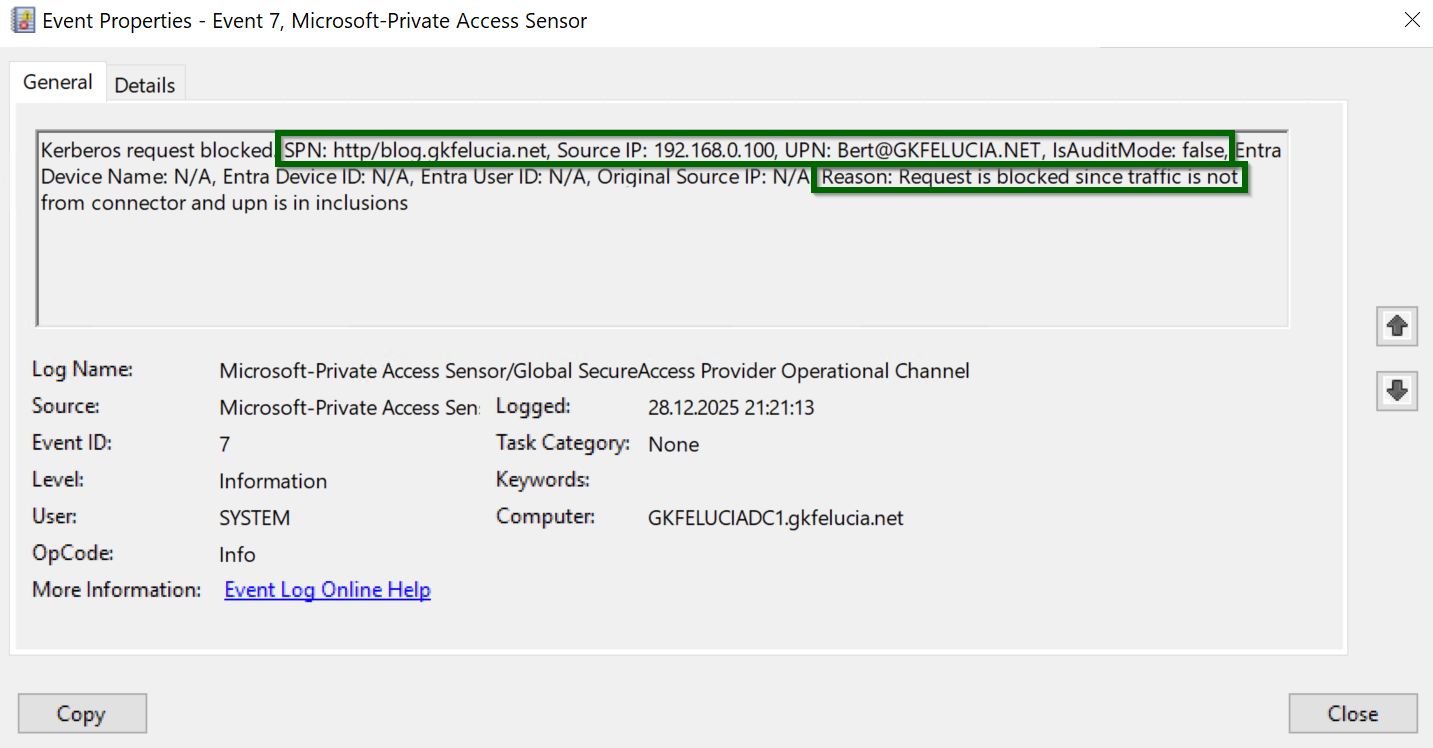Picture 10: Event ID 7 - blocked request